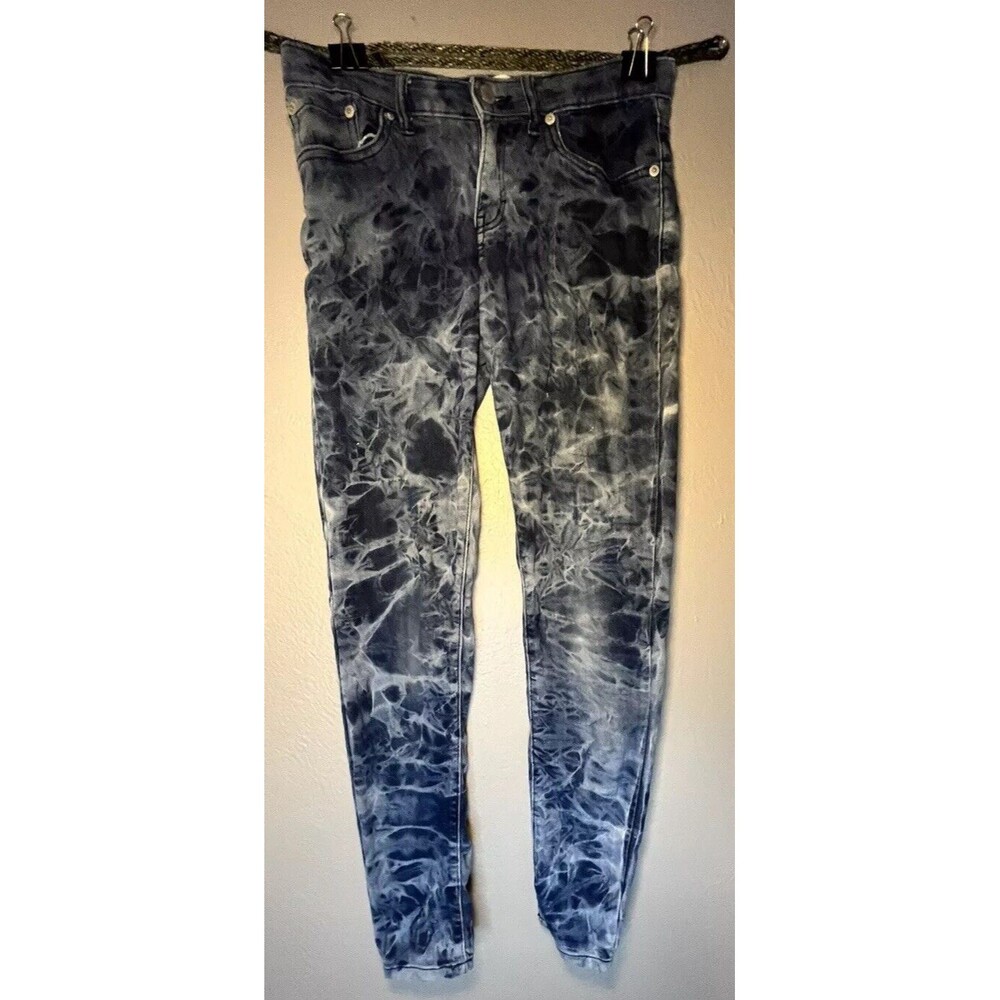 Levi’s 710 Jeans Super Skinny Girls size 16 Reg Tie Die Adjustable Waist